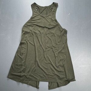 Lululemon Racerback Tank Top Women's Medium Green Flowy Lightweight Gym Yoga